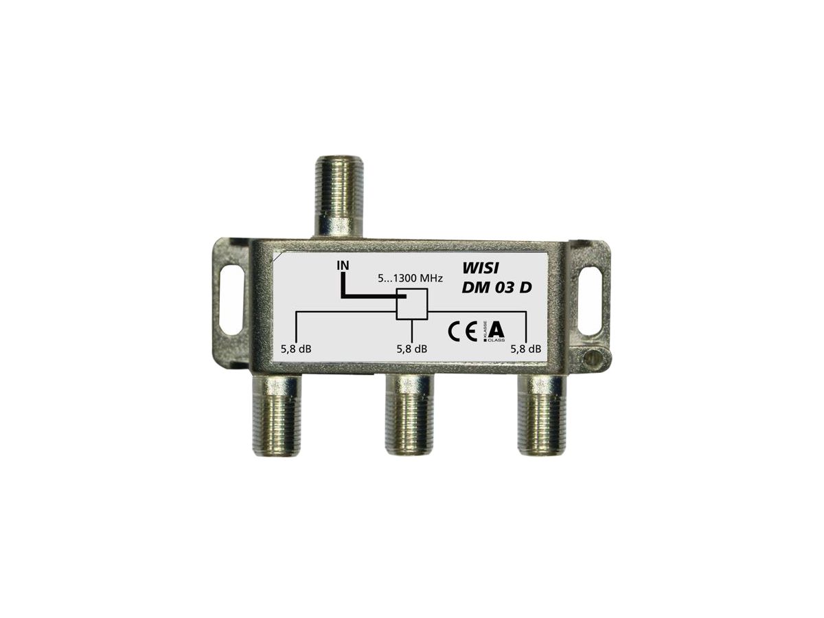 F-Verteiler WISI DM03D 3-fach 5.8dB 5…1300MHz