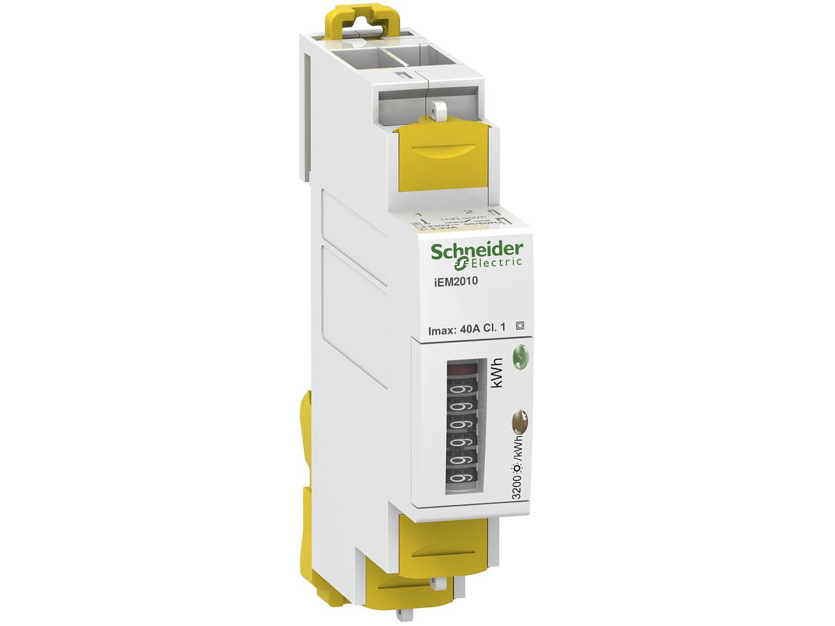 REG-Energiezähler Schneider Electric iEM2010 MID 1P+N 40A Impulse