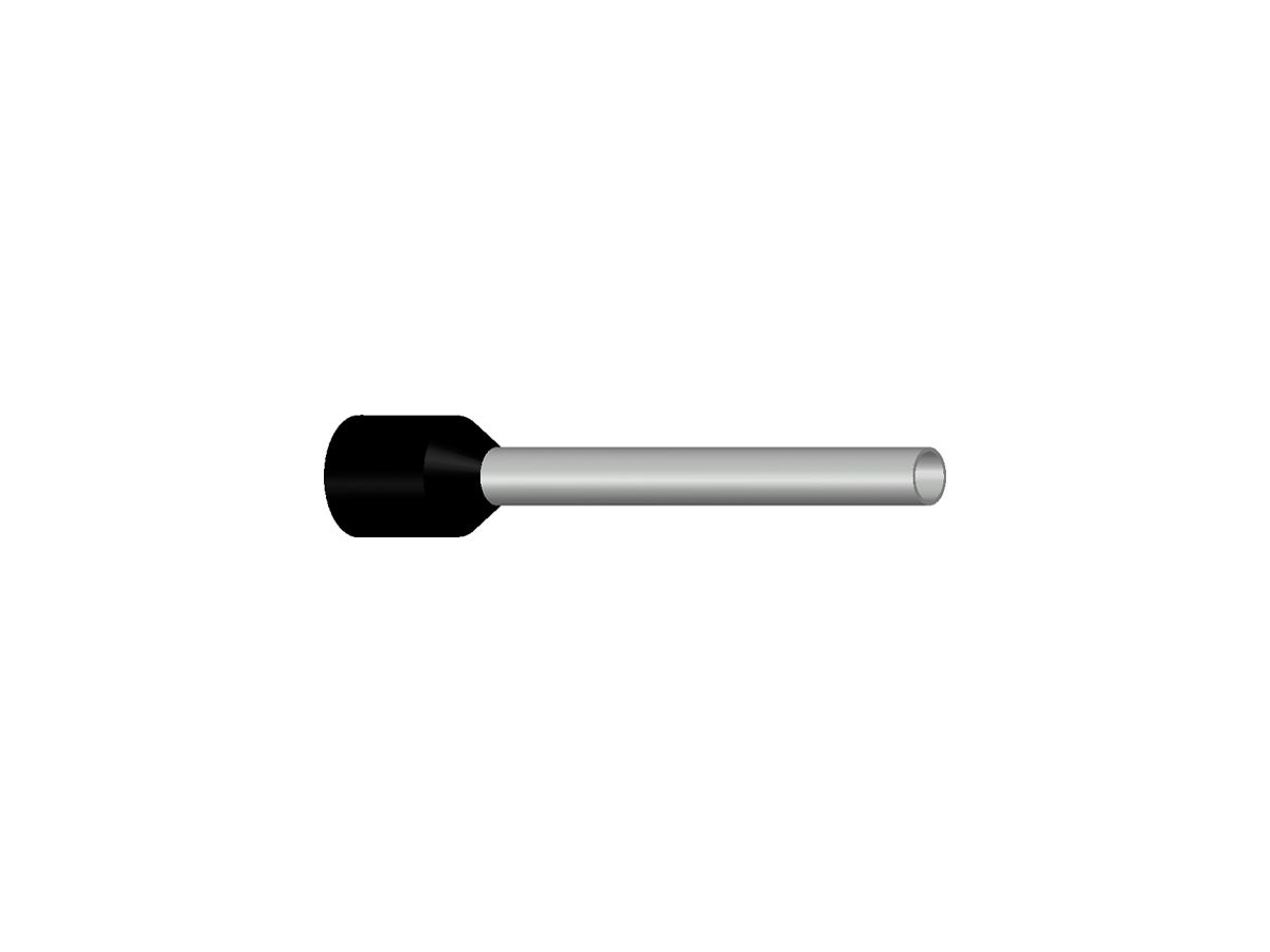 Aderendhülse Ferratec DIN isoliert 1.5mm²/18mm schwarz