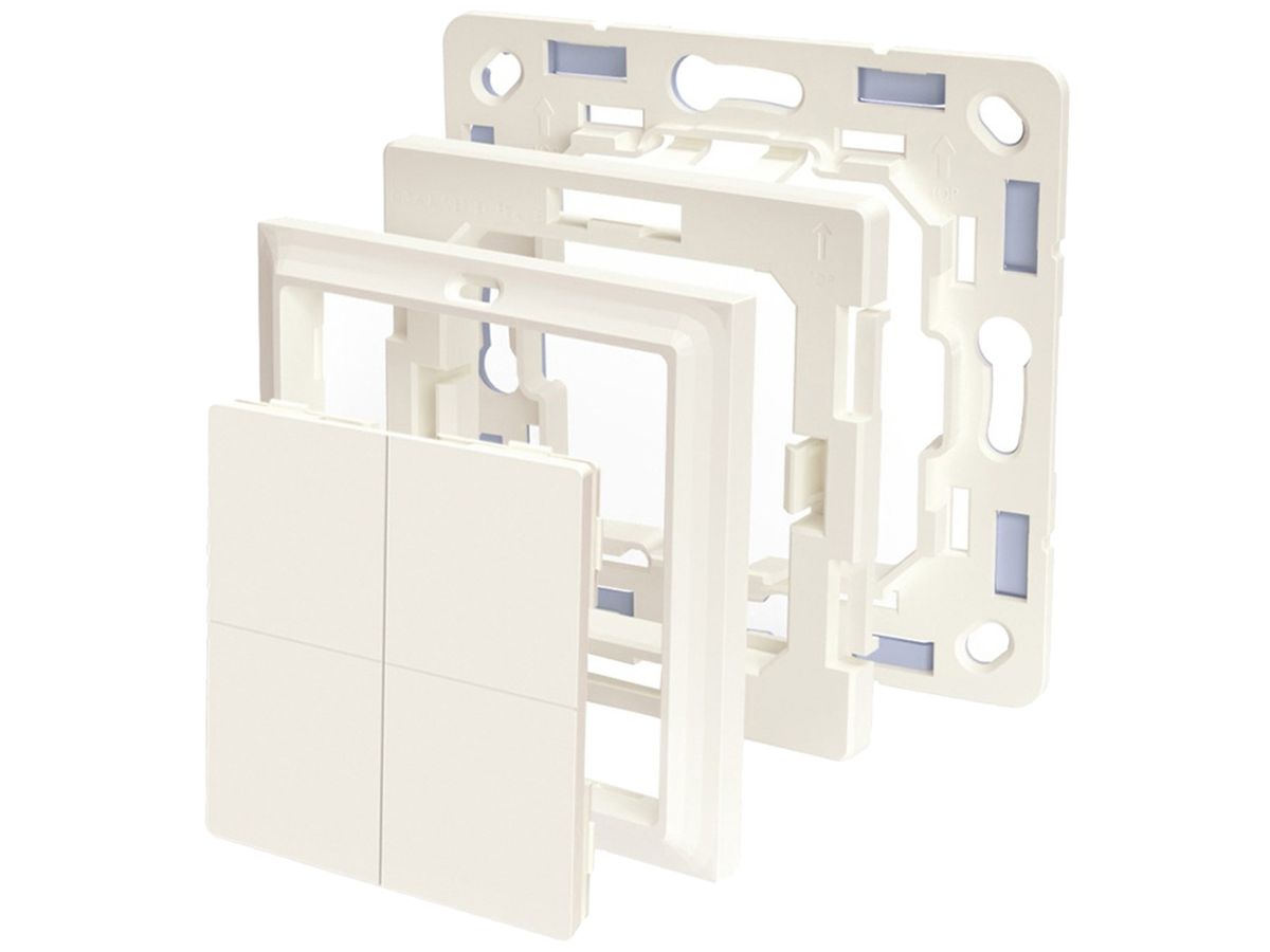 AP-Wandsender Shelly BLU Wall Switch 4+Gira/Merten BLE Multiklick ws