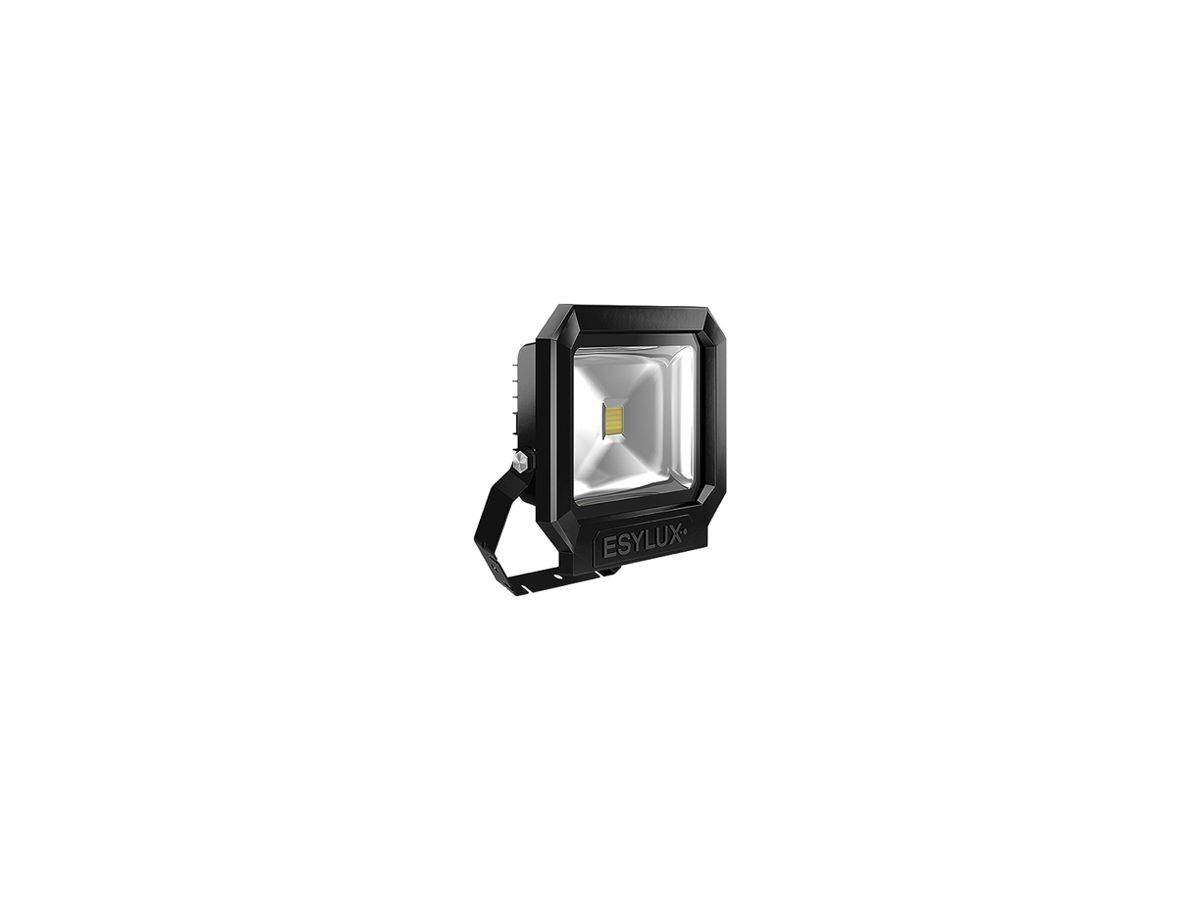 LED-Strahler ESYLUX OFL SUN, 30W 3000K 2400lm 227×86×252mm IP65, schwarz