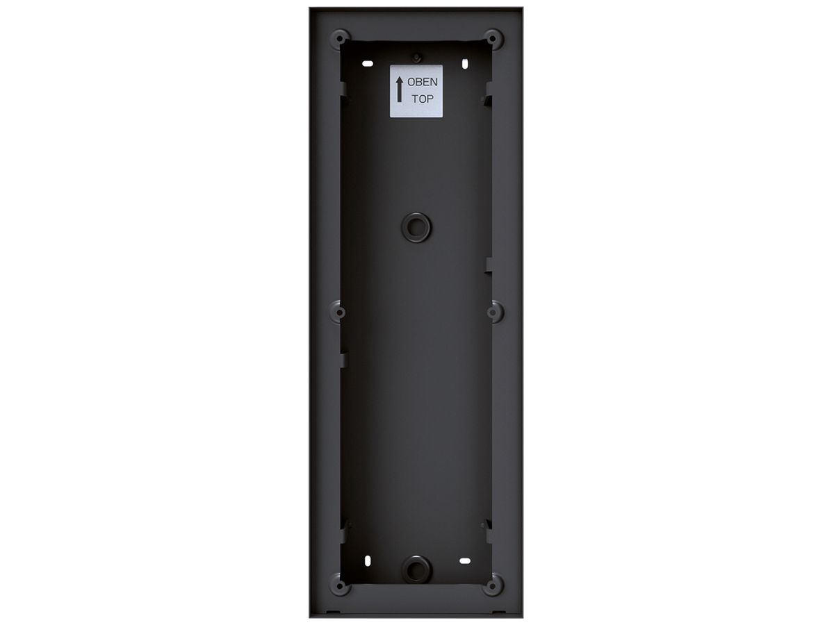 AP-Gehäuse Hager intercom mono 8× 154×439×42.5mm schwarz