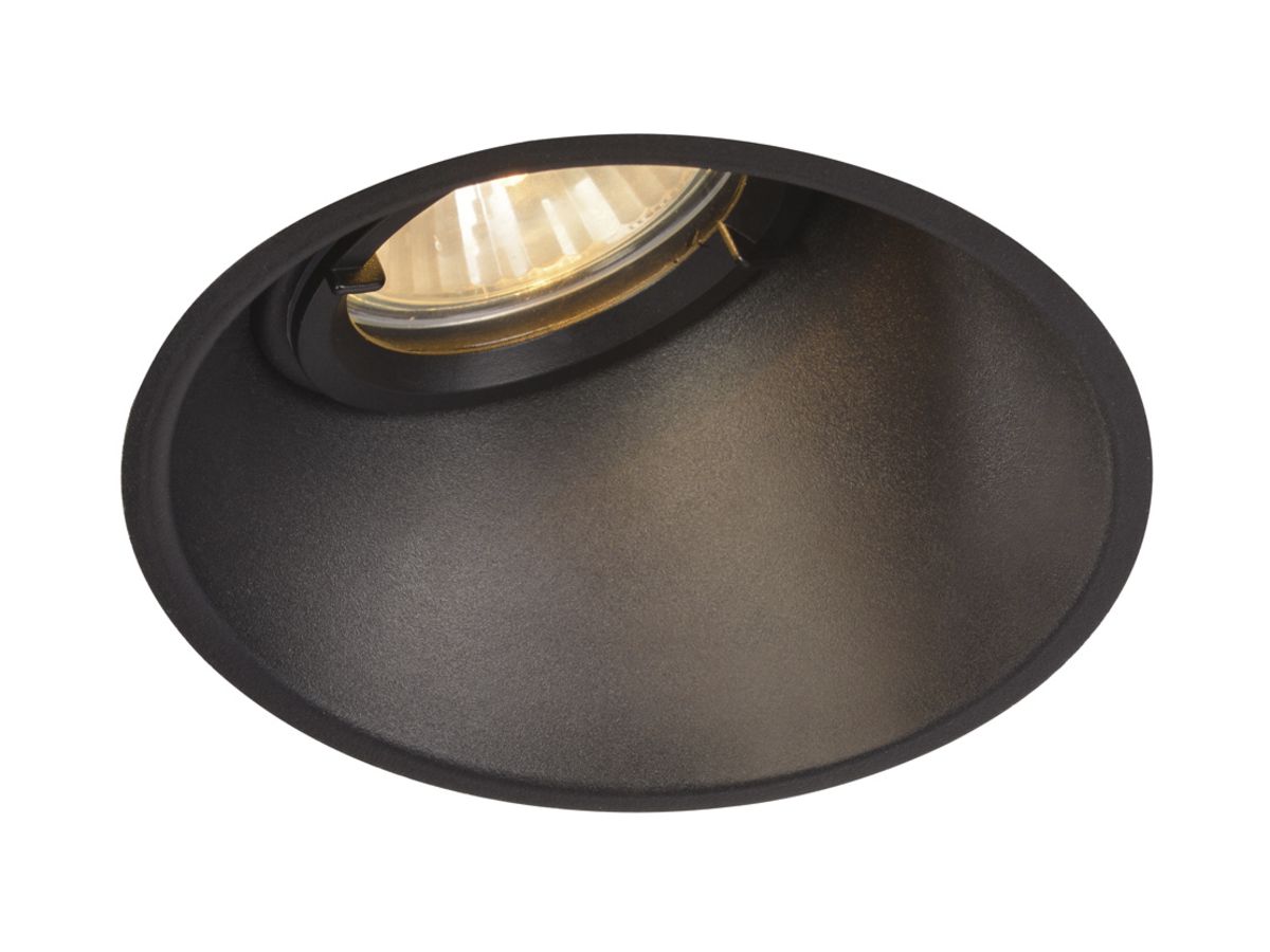 EB-Downlight SLV HORN-A, GU10 50W IP20 mattschwarz