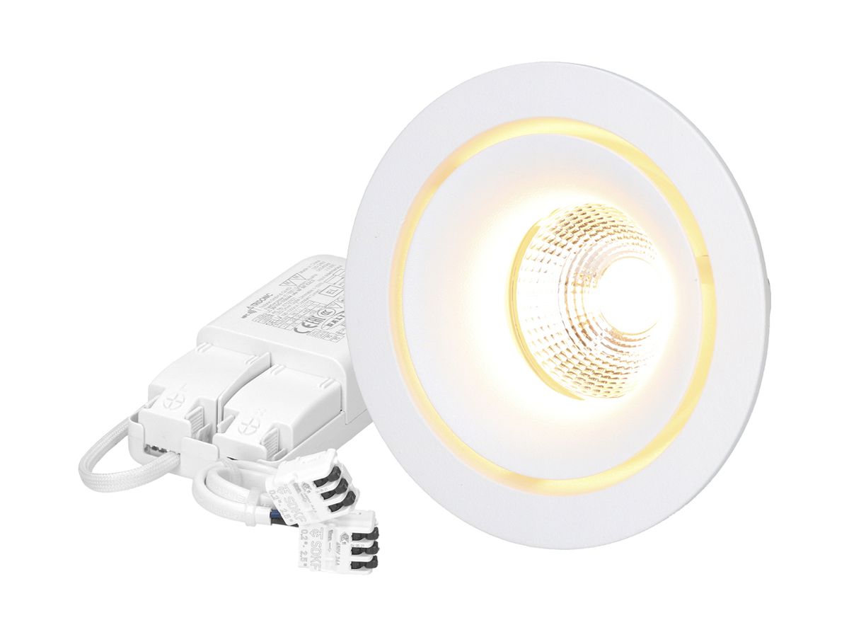 EB-LED-Spot MH MOON 8W 650lm 3000K IP44 MB DIM DALI Ø80mm weiss