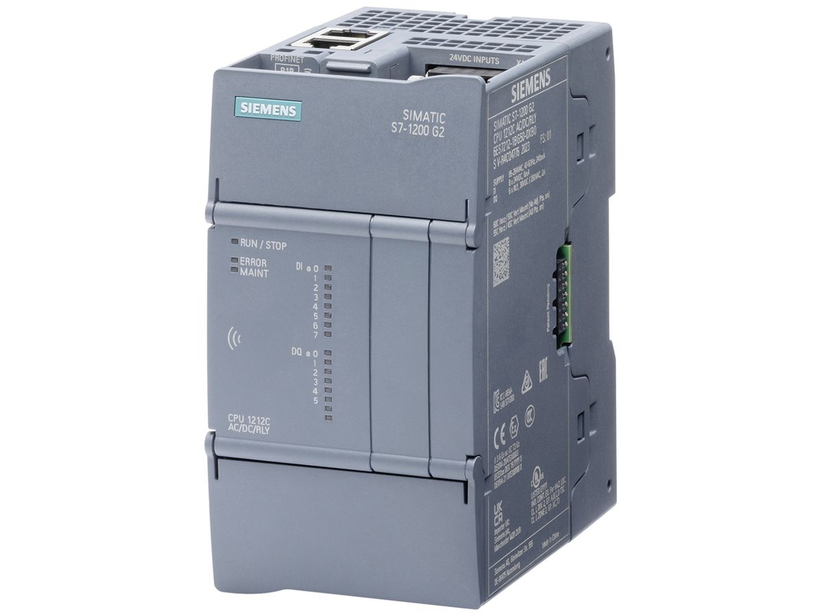 Grundgerät SPS SIMATIC S7-1200 G2 CPU 1212C DC/DC/DC 8DI/6DO 24VDC