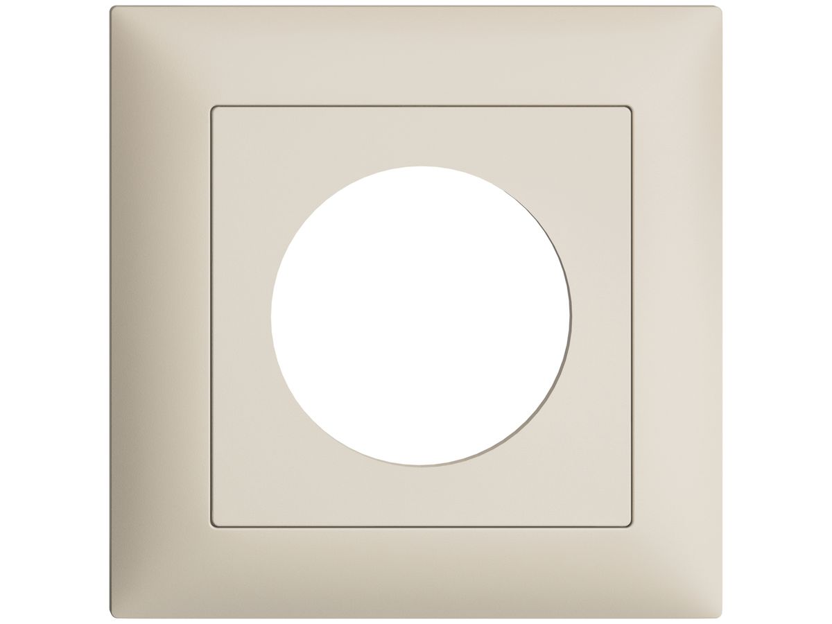 UP-Frontset EDIZIOdue crema 88×88mm mit Bohrung 43mm