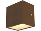 LED-Wandleuchte SLV SITRA CUBE WL 10W 1120lm 3000K IP44 90°/90° rostfarben