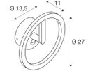 LED-Wandleuchte SLV Q-RING Sensor 10W 950lm 3000K IP54 Ø270×110mm schwarz