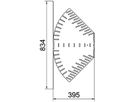 Bogen BET RB W verstellbar 60×400mm Edelstahl A2 blank
