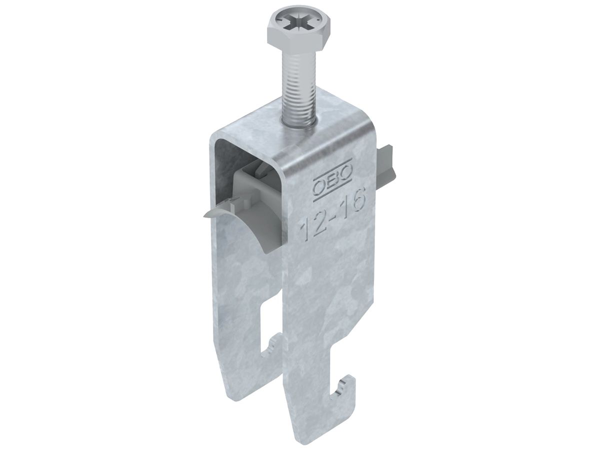 Schnellverleger BET 2056 U-Fuss Kunststoff 12…16mm 2×Kabel Stahl tfZn