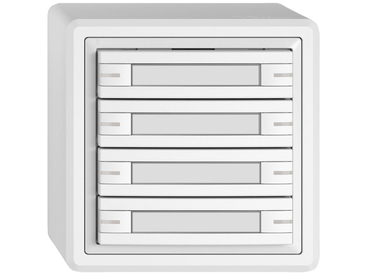 AP-KNX-Taster RGB EDIZIO.liv SNAPFIX® Temperaturfüh.RGB-LED Pap.8×T 1-Tbed.ws