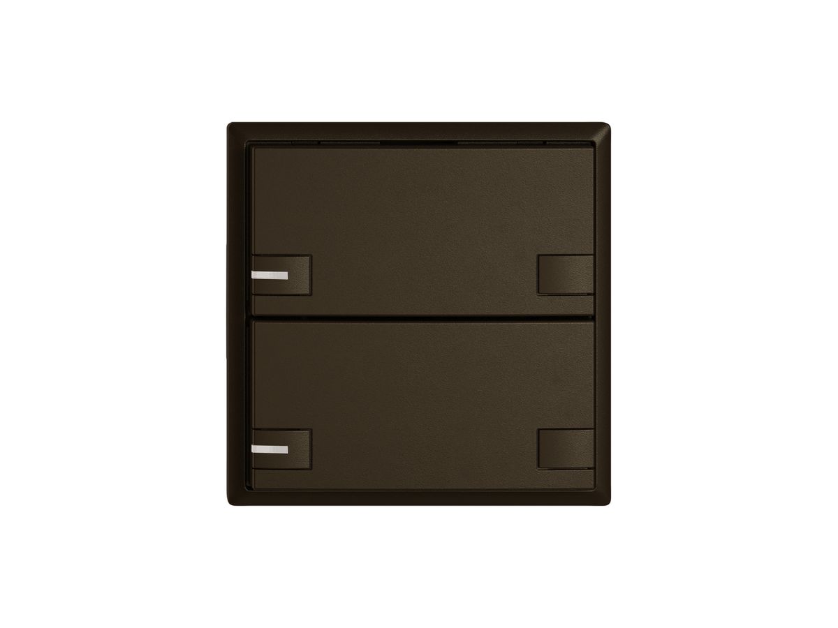 KNX-Taster RGB EDIZIO.liv SNAPFIX® Temperaturfüh.RGB-LED 2×T 2-Tbed.br