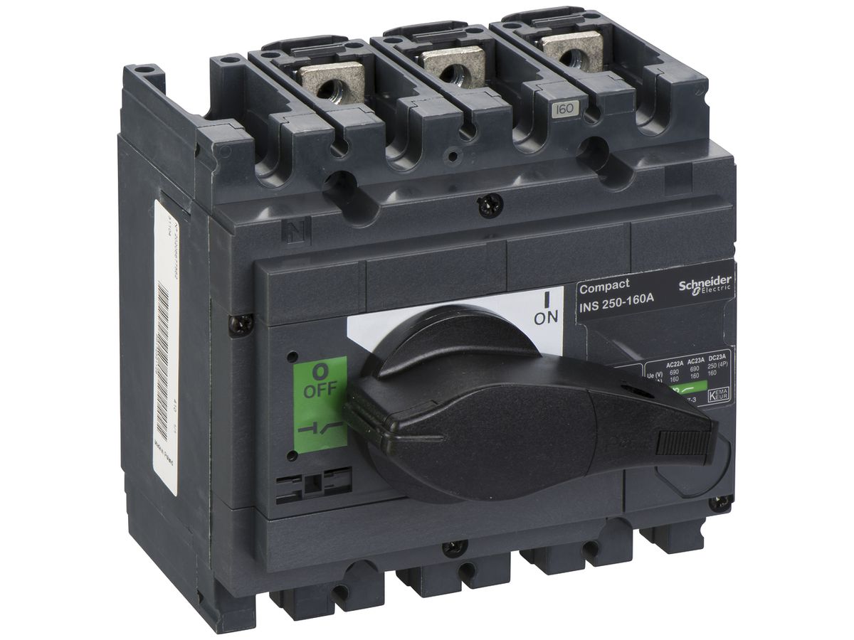 Lasttrennschalter Schneider Electric INS 3L 160A mit Drehgriff schwarz