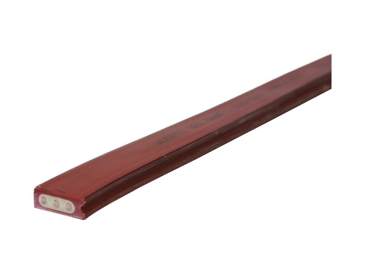 Flachkabel Woertz 3×2.5mm² halogenfrei rot B2ca