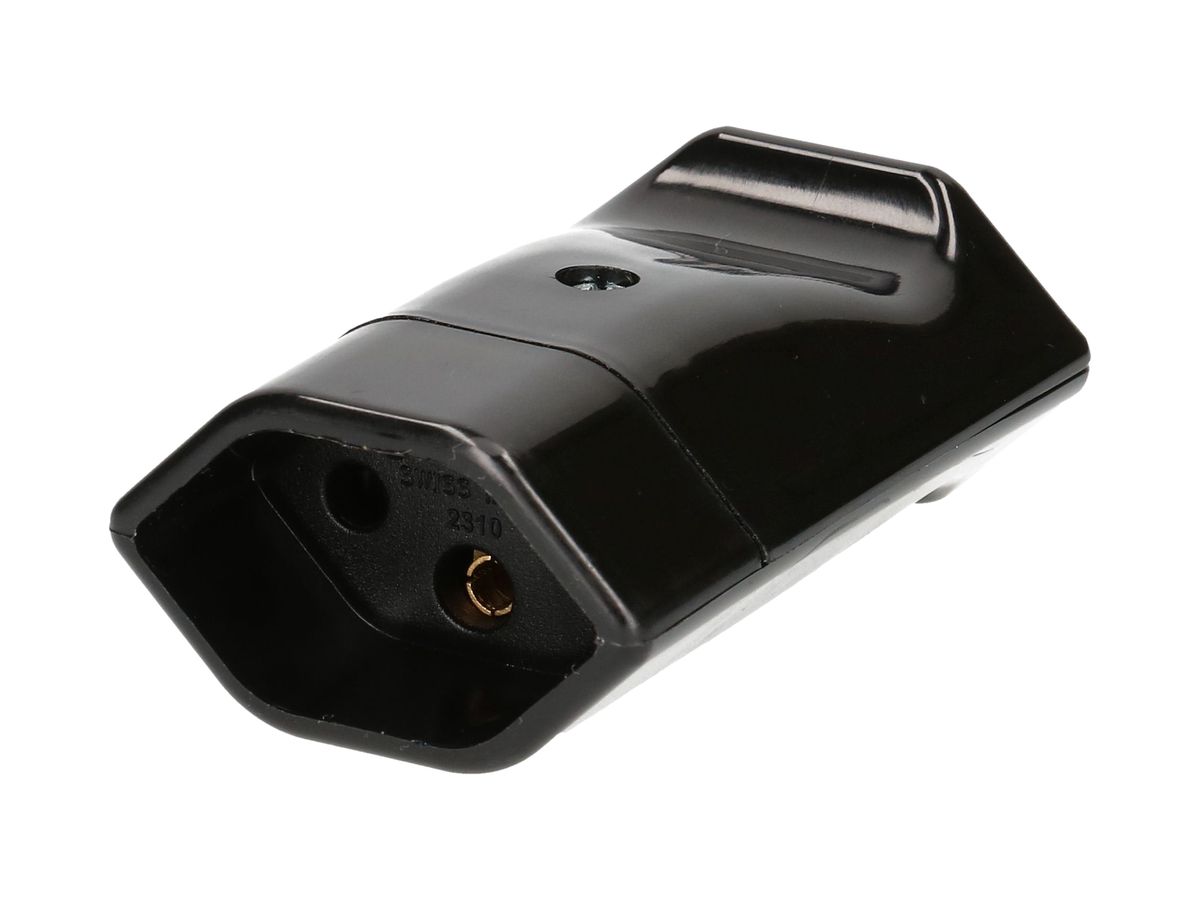 Kupplung MAX HAURI T13, L+N+PE 10A 250V Ø8.5mm schwarz
