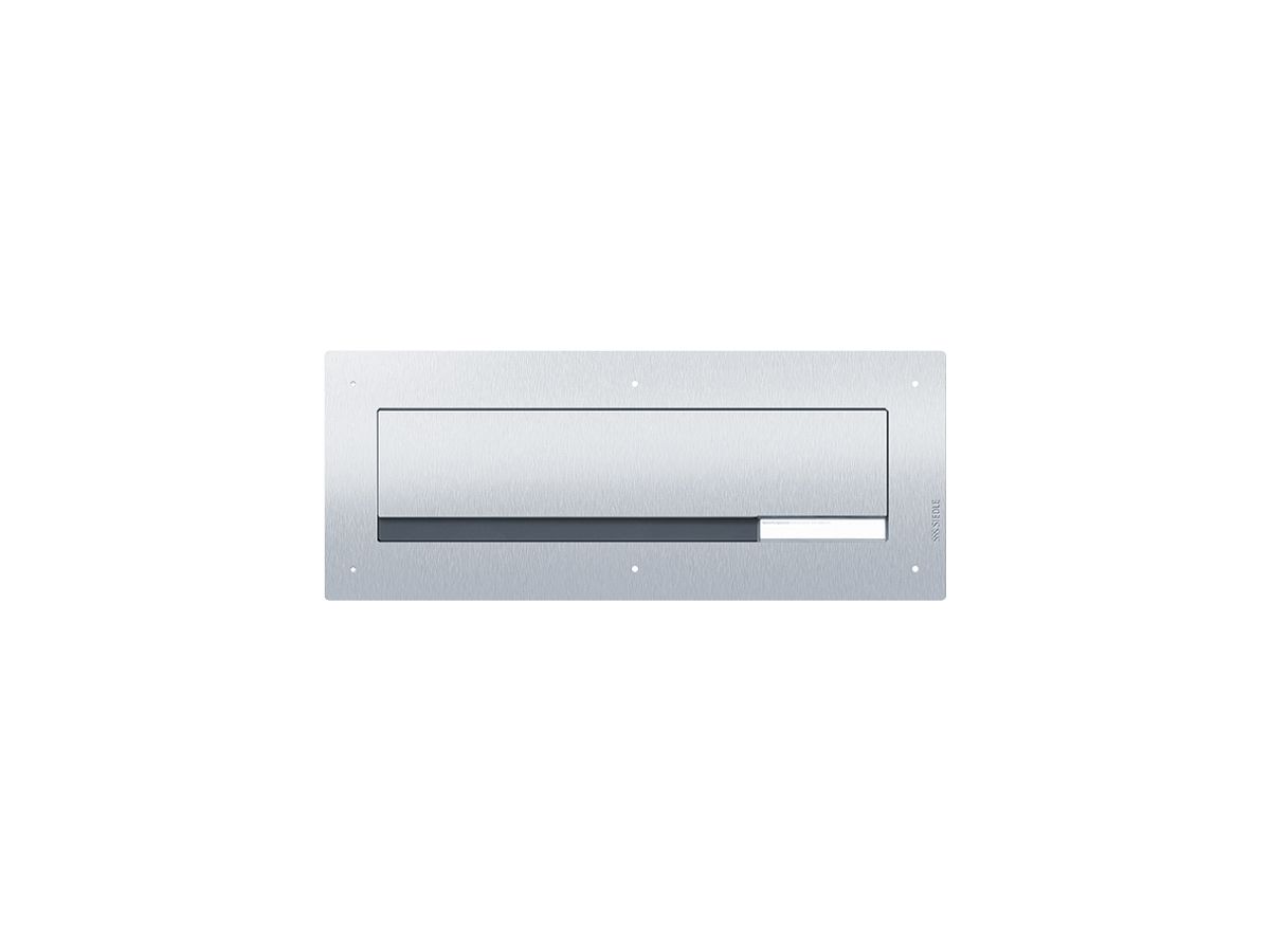 Briefeinwurfklappe Siedle Classic 1 Modul silber 466×185mm