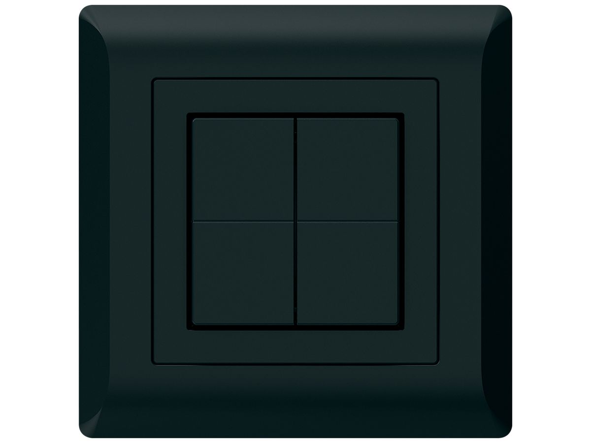 Funktaster Friends of Hue KLI, 4×, 92×92mm, schwarz
