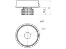 Adapter WERMA Mini EM, M22, für Signalsäule, grau