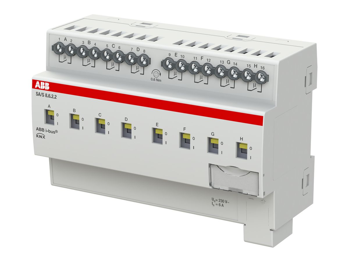 REG-KNX-Schaltaktor ABB SA/S8.6.2.2, 8-fach, 6A