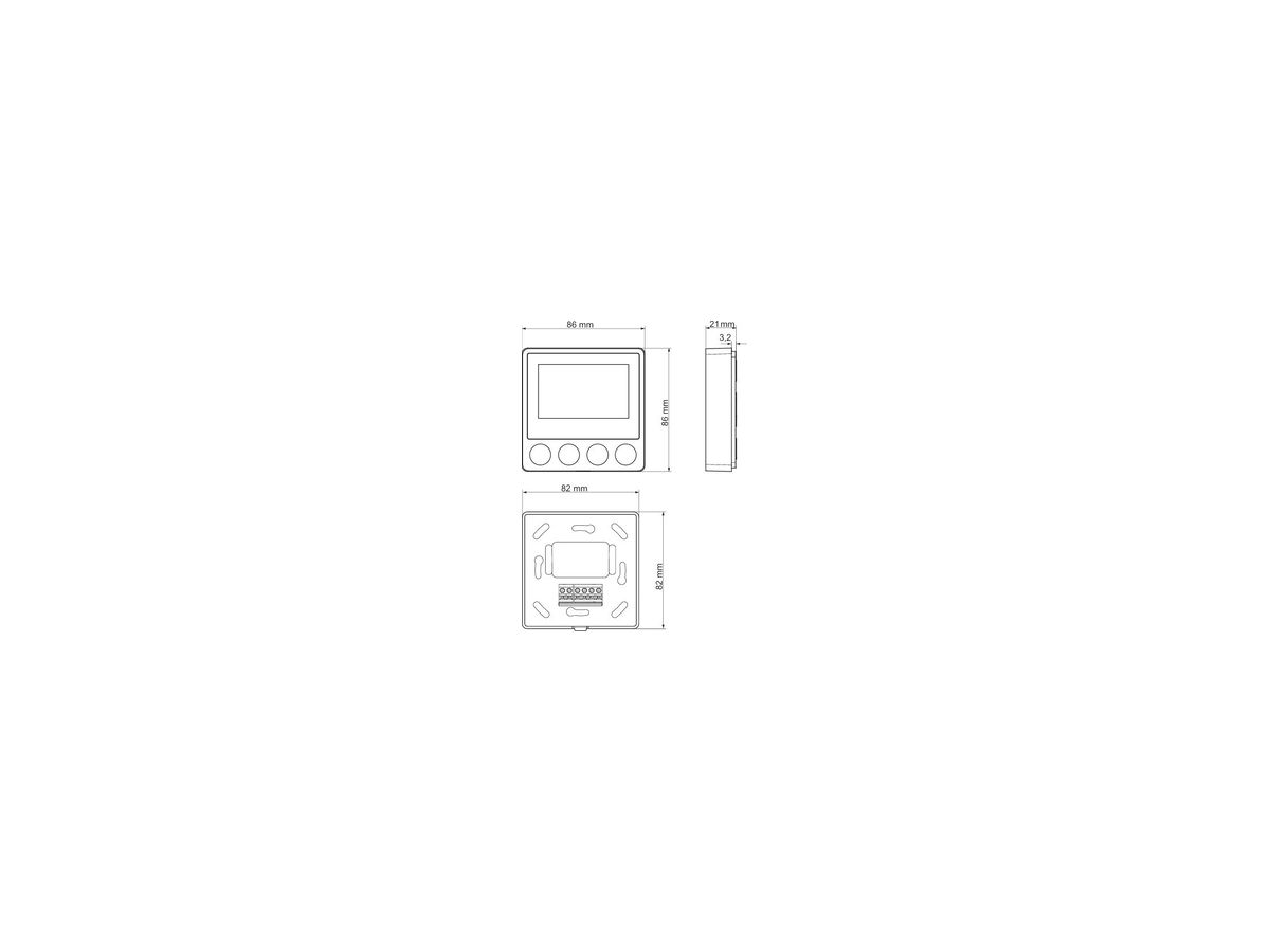 AP-Raumthermostat Eberle ATR 4500 PWM 230V 5…30°C Triac (6×3W) ws