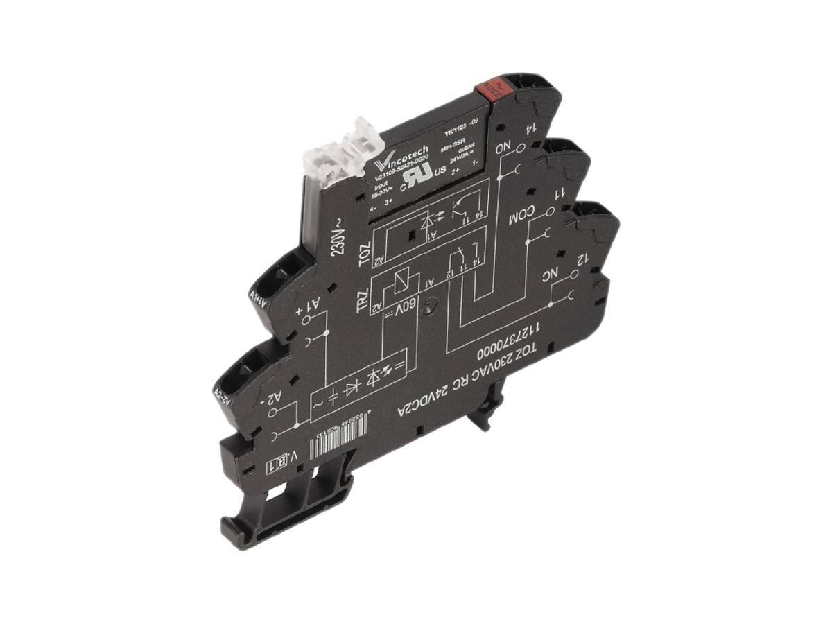 Halbleiterrelais TERMSERIES TOZ 230VAC RC-Glied 1S MOS-FET 3…33VDC 2A Zugfeder