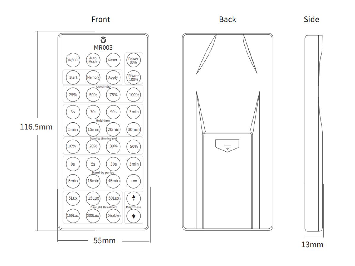 Fernbedienung IR zu ELGH Aron Leuchte