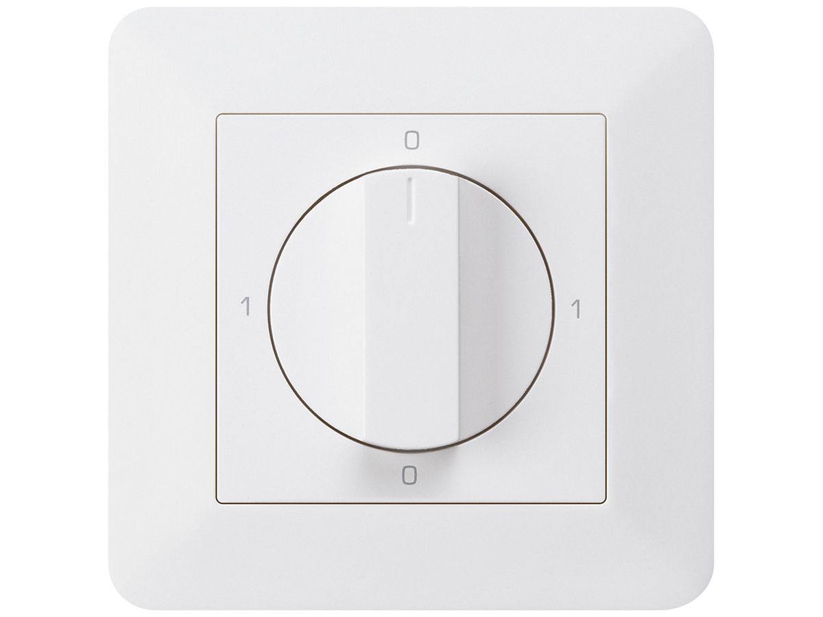 UP-Drehschalter kallysto.trend 0/1L weiss mit Drehgriff