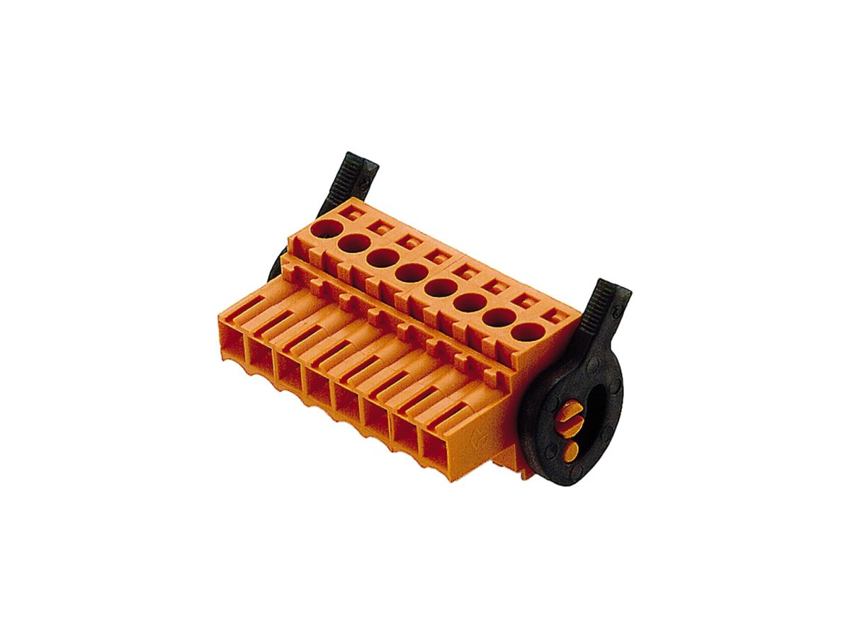 Buchsenstecker Weidmüller BL Lösehebel 3.5mm 8L verzinnt orange