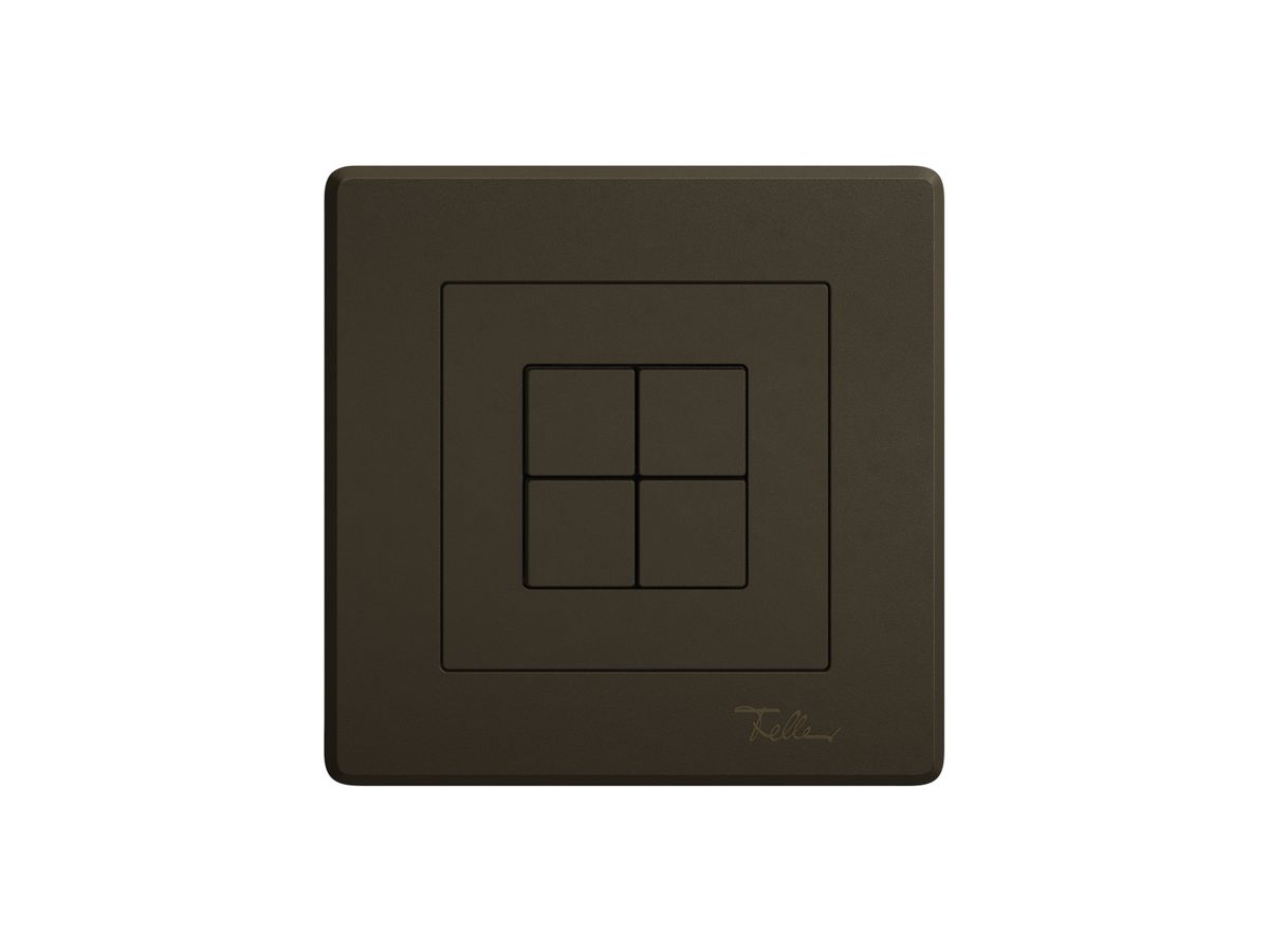 UP-Bedienaufsatz zu Druckschalter EDIZIO.liv Wiser SNAPFIX® 96×96×35mm umbra