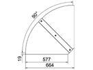 Deckel BET RBD W zu Bogen verstellbar 600mm Stahl bandverzinkt