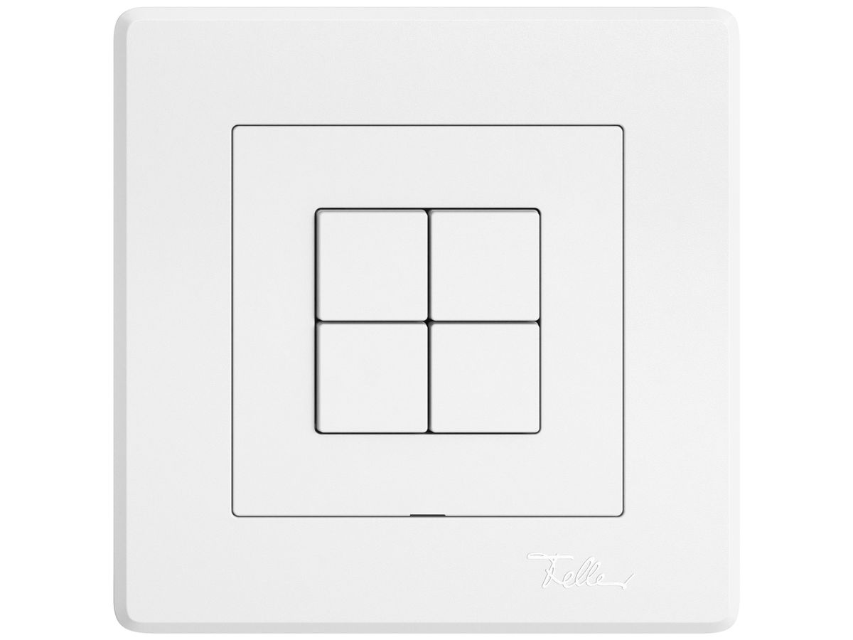 UP-Abdeckset EDIZIO.liv KNX/Wiser SNAPFIX® Schalter/Taster f.4 Tasten ws