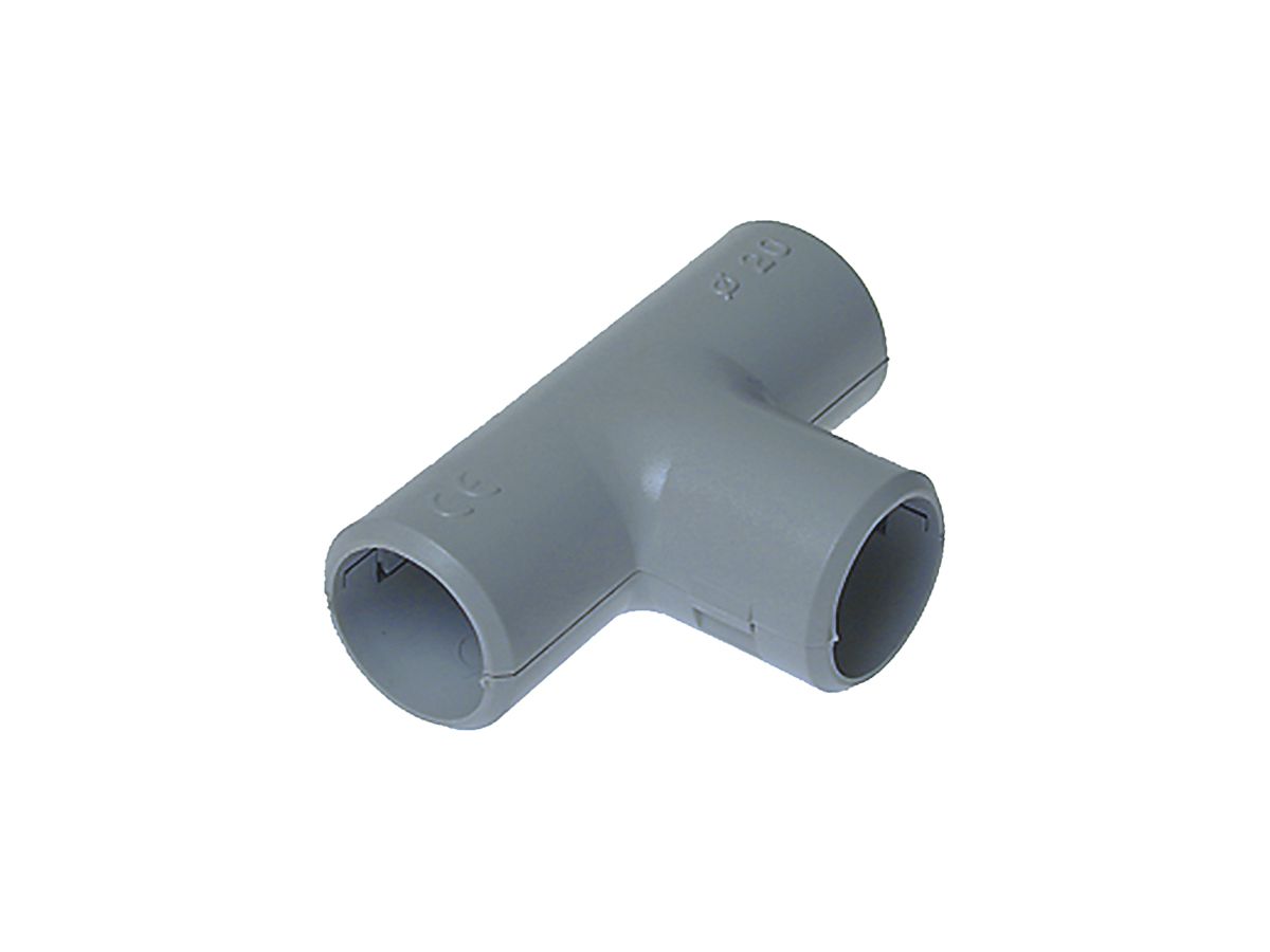 T-Stück PVC zu KIR M32 hellgrau