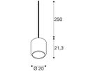 Pendelleuchte SLV PANTILO 20 E27 15W Ø200×213mm kupfer/Glas