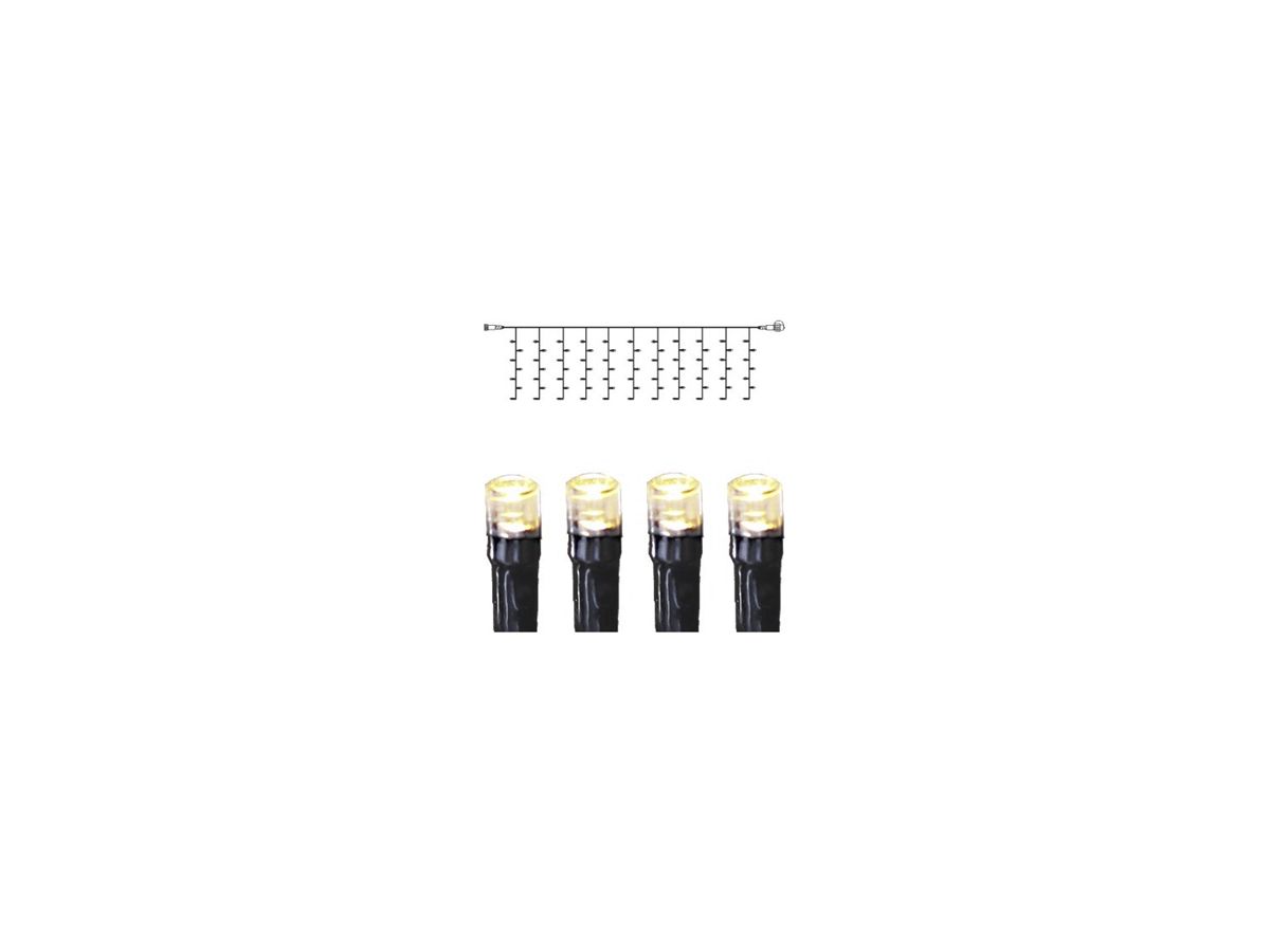 Lichtvorhang System 24 Extra, 2×0.5m, schwarz, 2.1W, 98 LED, warmweiss