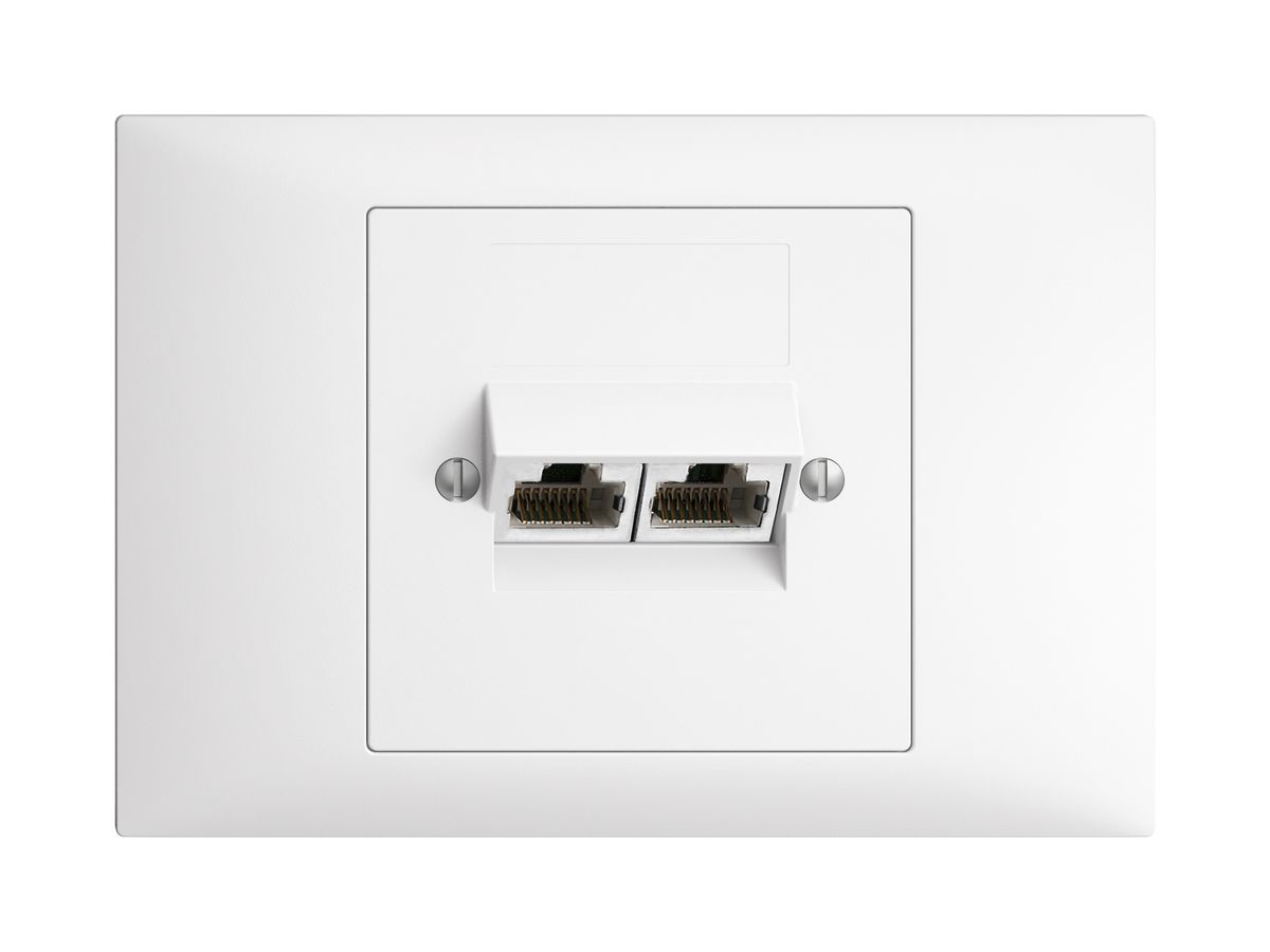 EB-Dose 2×RJ45/s 4P getr. EDIZIOdue weiss ITplus