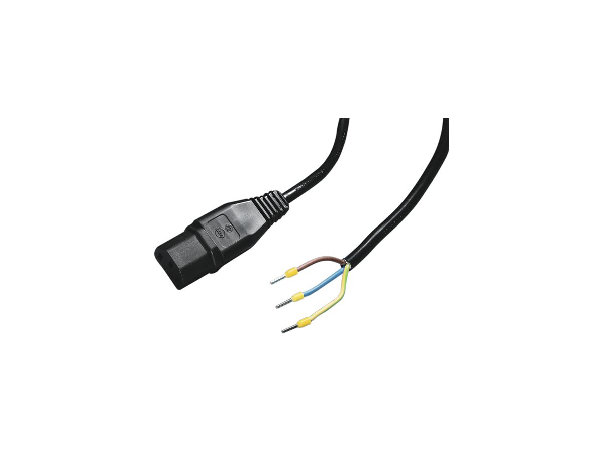 Anschlusskabel Rittal SM 6450.060 Aderendhülse/C13 3P PVC schwarz 1.5m