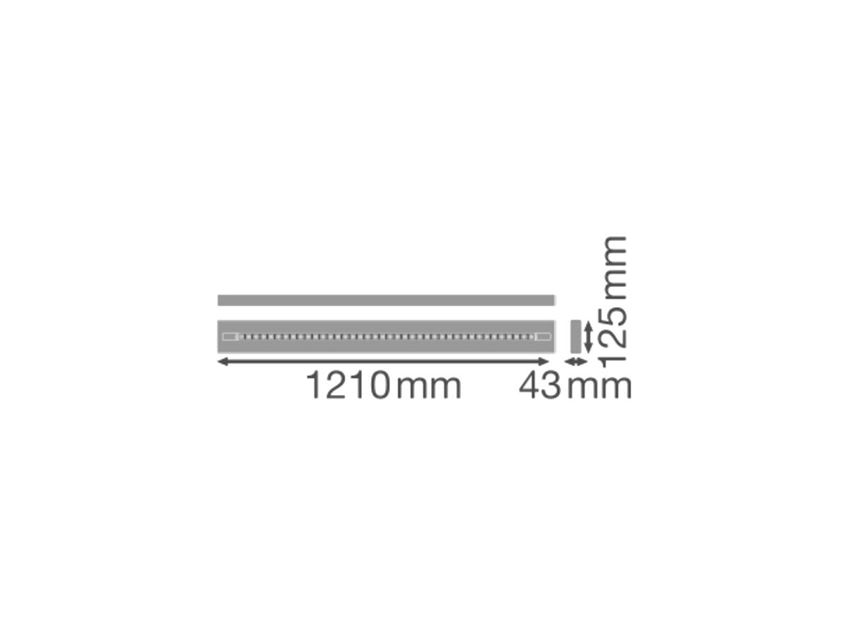 LED-Deckenleuchte LEDVANCE LINEAR INDIVILED 40W 4800lm 930 DALI 1.2m weiss