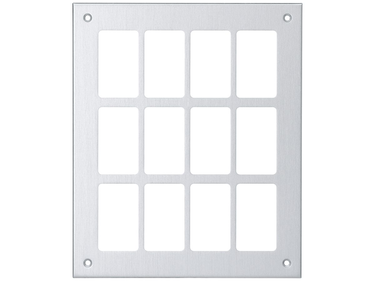 Montageplatte Hager FLF 3/5 3×4 Aluminium eloxiert