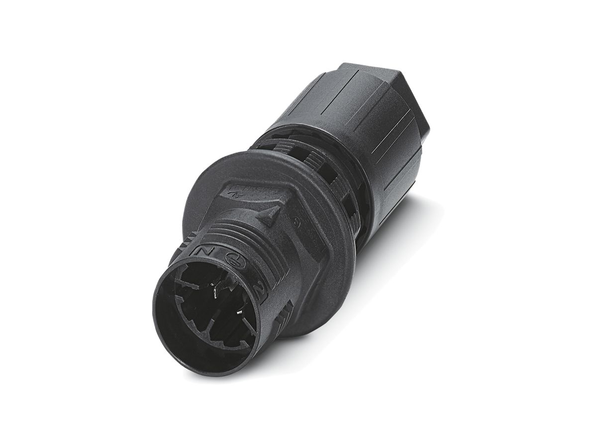 Verbinder/Durchführung QUICKON 4LPE 2.5mm² Ø6…11mm 1×Mutter schwarz