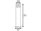 LED-Standleuchte SLV RUSTY 70 SQUARE, 8.6W 430lm 3000K IP55 Eisen gerostet