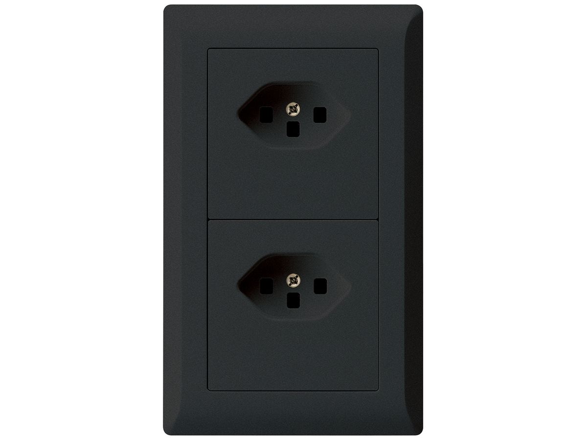 UP-Kombination kallysto.line Gr.I-I vertikal 2×Typ 23 m.Schraubkl.C schwarz
