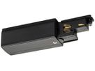 Endeinspeiser SLV für AP-Stromschiene S-TRACK DALI 3-phasig, PE links, schwarz