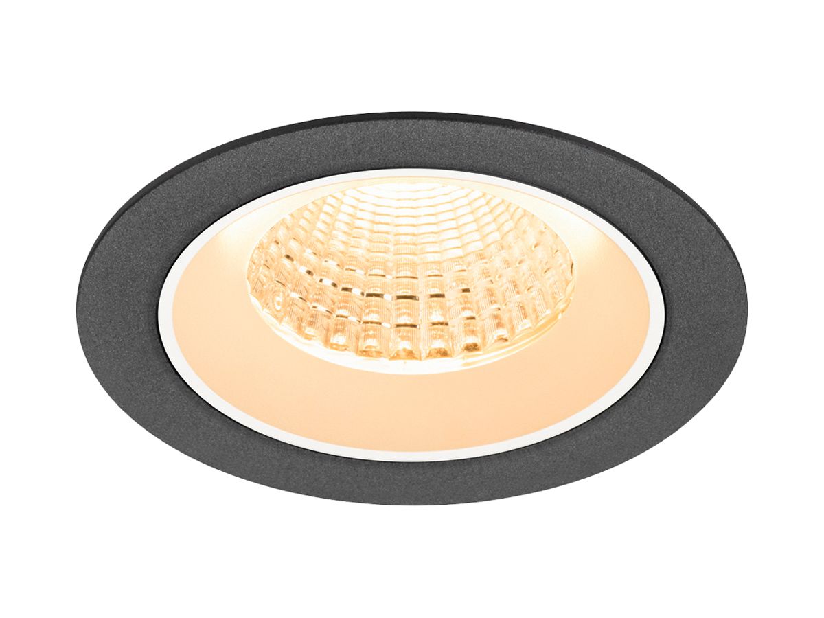 EB-LED-Deckenleuchte SLV NUMINOS M 12W 1700lm 2700K WB DALI DIM Ø105×68mm sz/ws