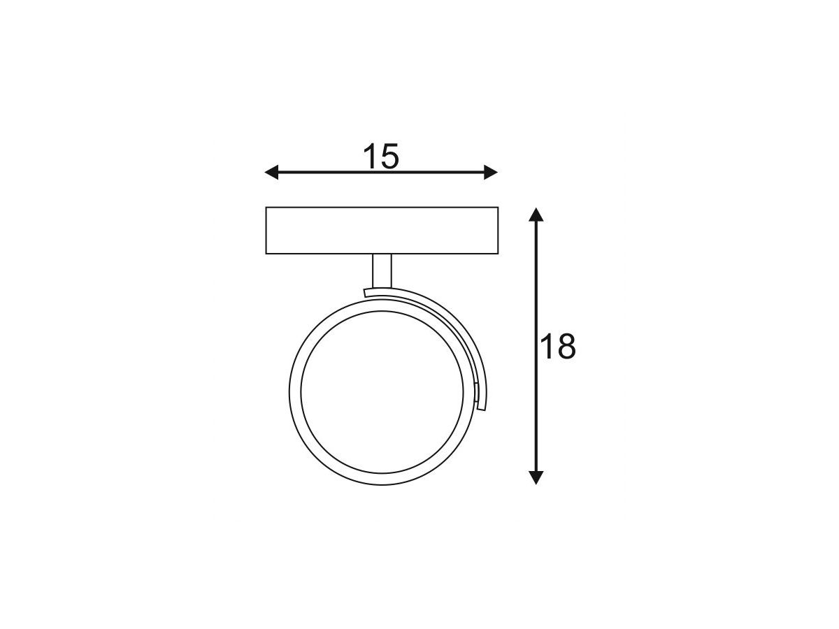 Deckenleuchte SLV KALU, GU10 75W IP20 Aluminium gebürstet