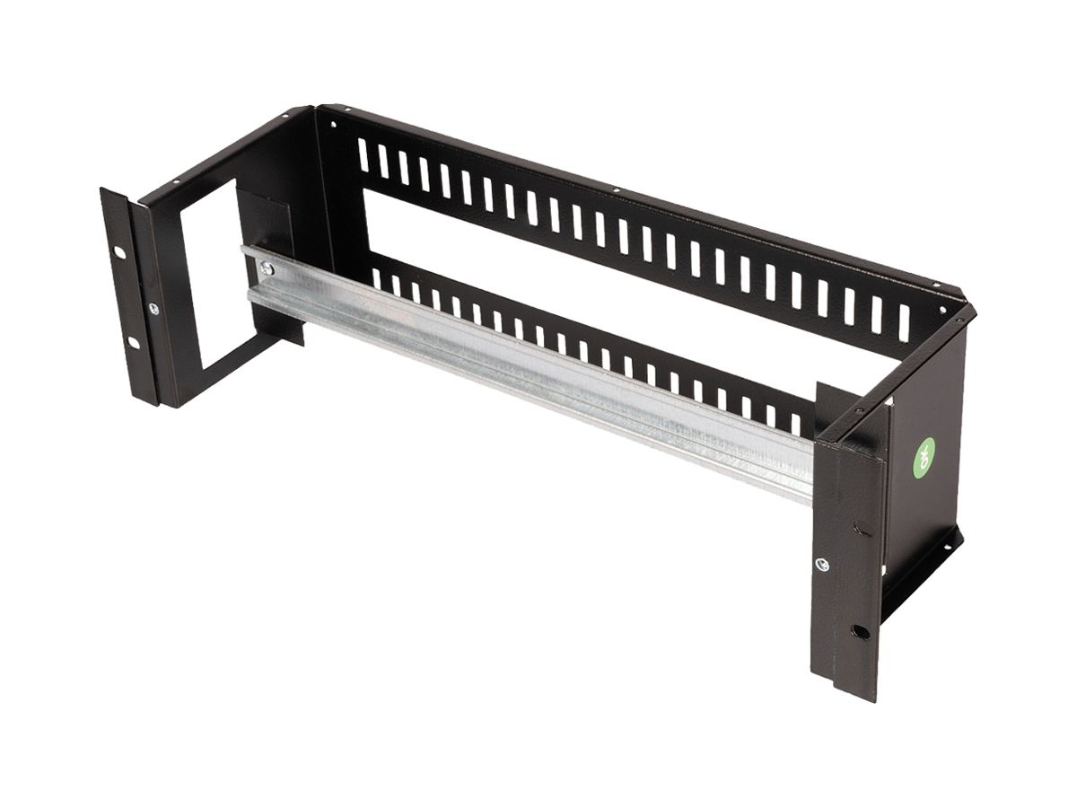 Einschub 19“ mit Tragschiene ROLINE 485×130×150mm schwarz Montageschiene