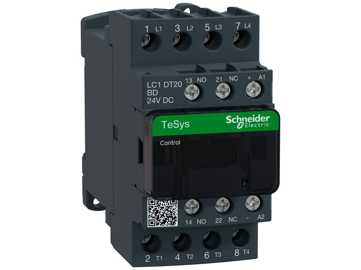 Leistungsschütz TeSys 24VDC 4NO 20A Amplitudenbegrenzerdiode Everlink