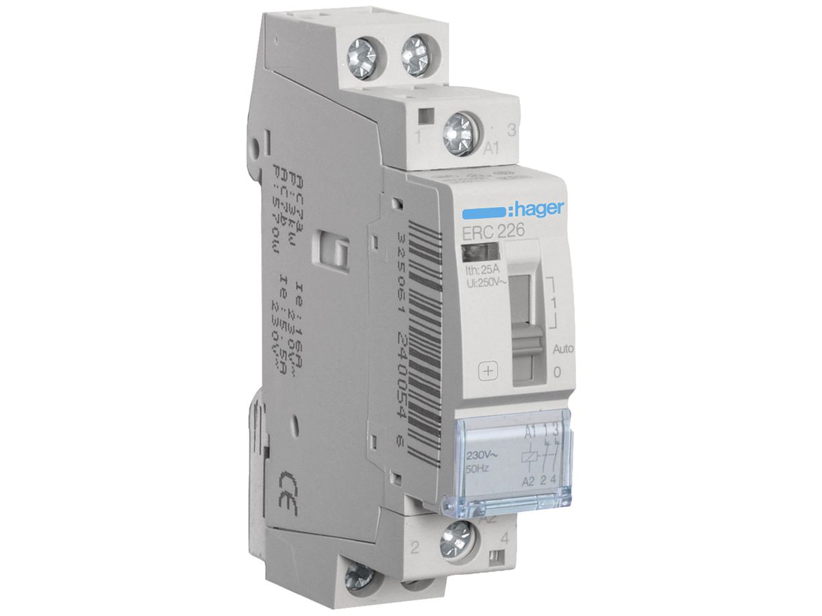 REG-Schütz Hager 230VAC 2 Öffner 25A 1TE