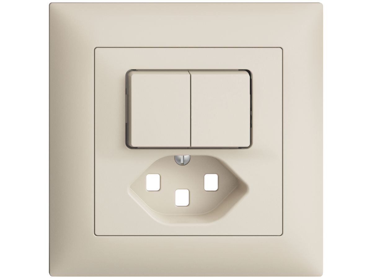 UP-Frontset EDIZIOdue T23 crema 88×88mm für Kleinkombi