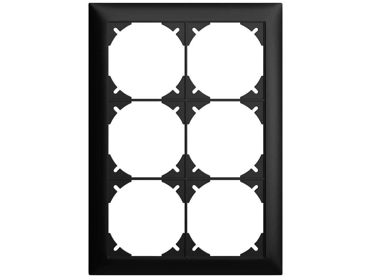UP-Kopfzeile EDIZIOdue SNAPFIX® 3×2 vertikal 148×208mm schwarz