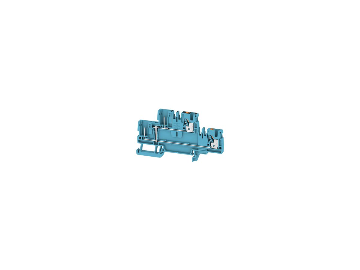 Durchgangs-Reihenklemme Weidmüller APGTB VL PUSH IN 2.5mm² 2 Etagen TS35 blau